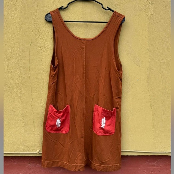 Purusha people dress brown auburn and red size medium - Picture 1 of 3